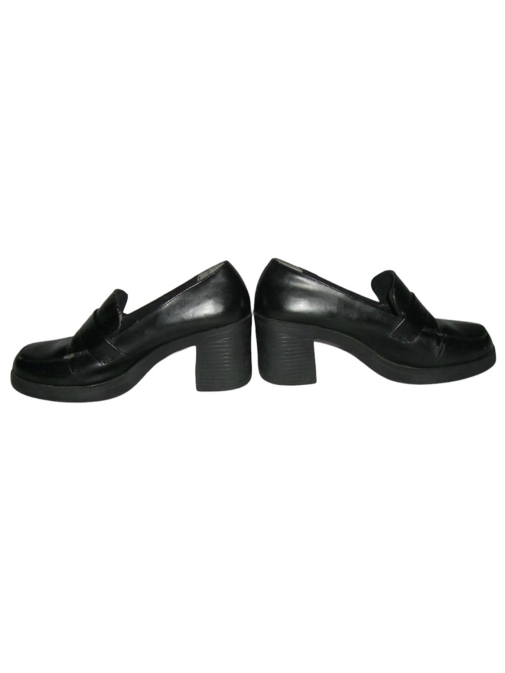 Mudd Loafers Vintage 90's Black Chunky Dark Academia Coquette Kawaii y2k Bratz 8 - Picture 5 of 16